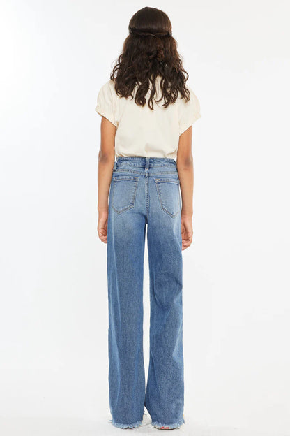 Girls Kancan Kitty Slim Wide Leg Jeans