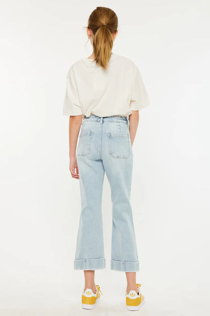 Girls Kancan Evie Crop Flare Jeans