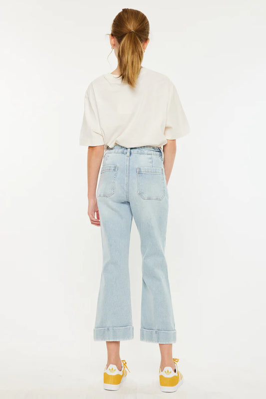 Girls Kancan Evie Crop Flare Jeans