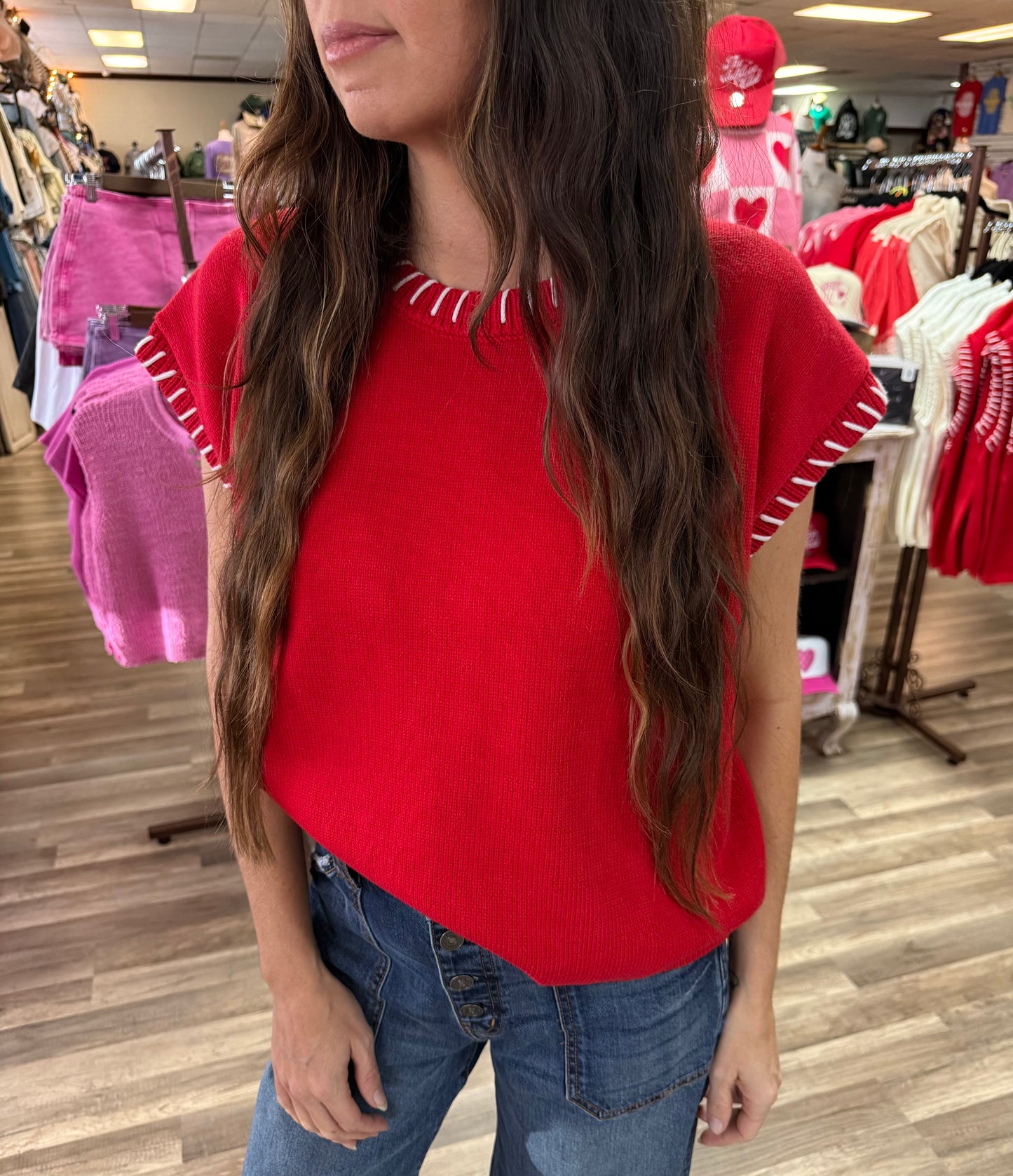 Shiloh Stitch Knit Sleeveless Top