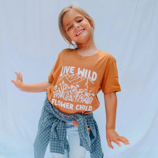 Girls Live Wild Flower Child Tee