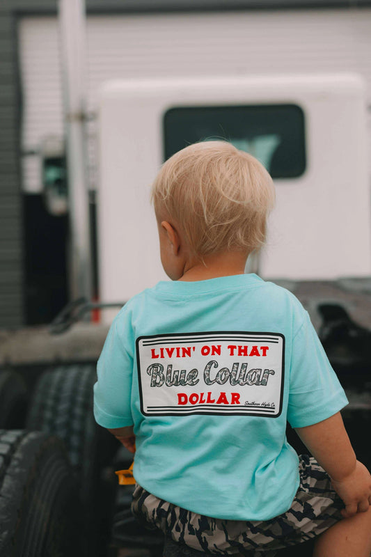 Boys Southern Hyde Blue Collar Dollar Tee