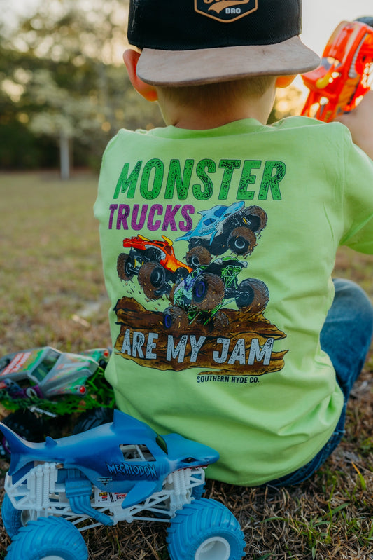 Boys Southern Hyde Monster Trucks Are My Jam Tee