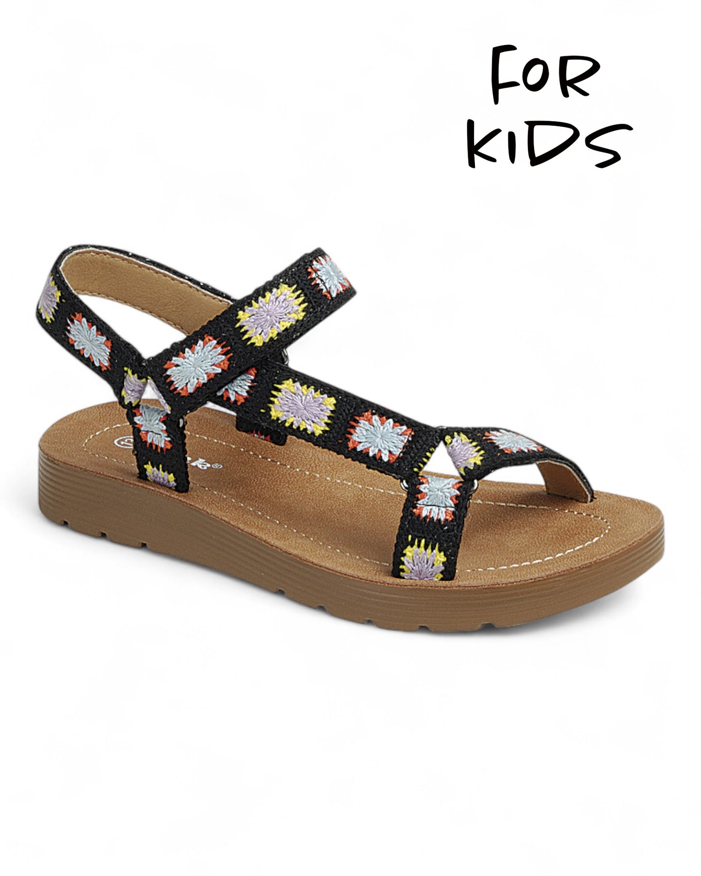 Girls Crochet Velcro Sandal