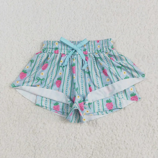 Girls Butterfly Strawberry Shorts
