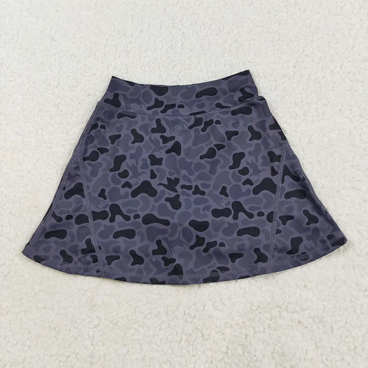 Girls Duck Camo Black Skort