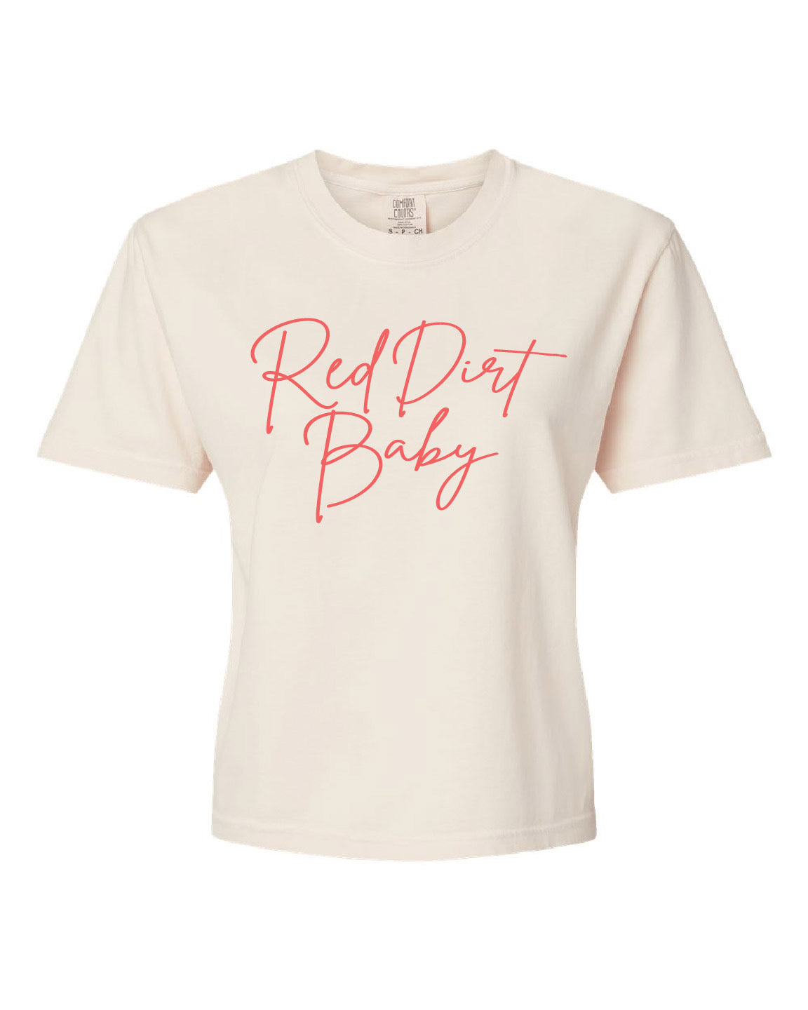 "Red Dirt Baby" Ivory Boxy Tee