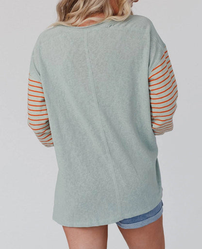 Tolland Striped Colorblock Top