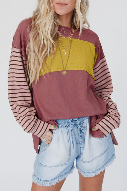 Tolland Striped Colorblock Top