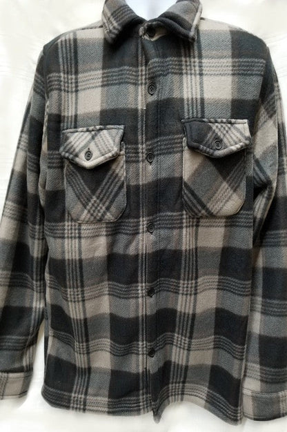 Men's Fleece Plaid Sherpa-lined Buttondown