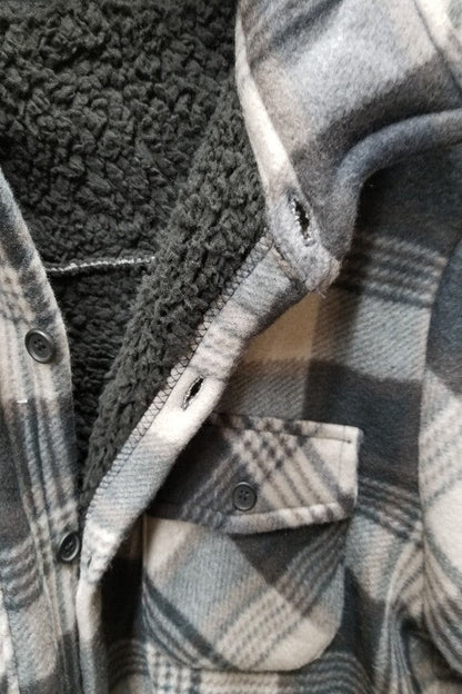 Men's Fleece Plaid Sherpa-lined Buttondown