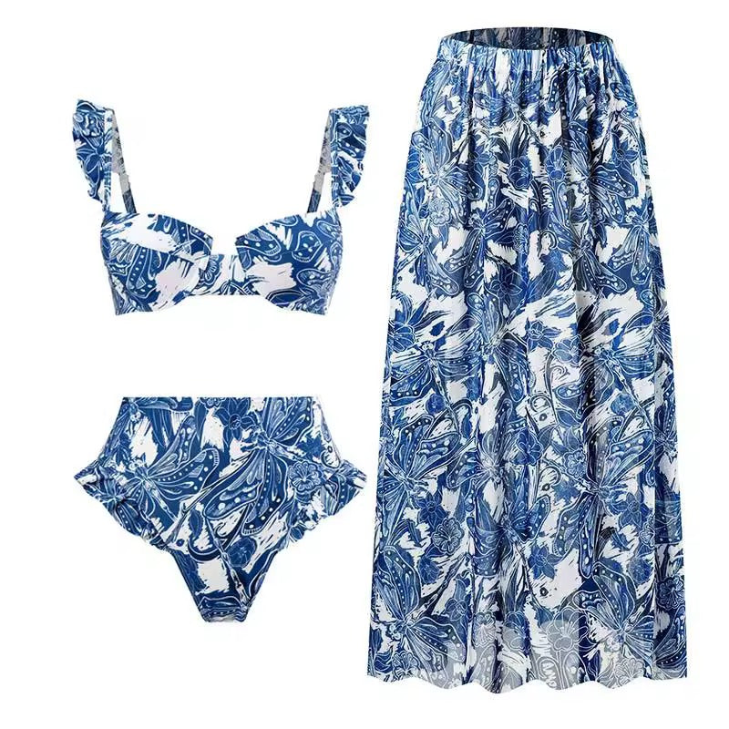 Dragonfly Navy Floral Bikini