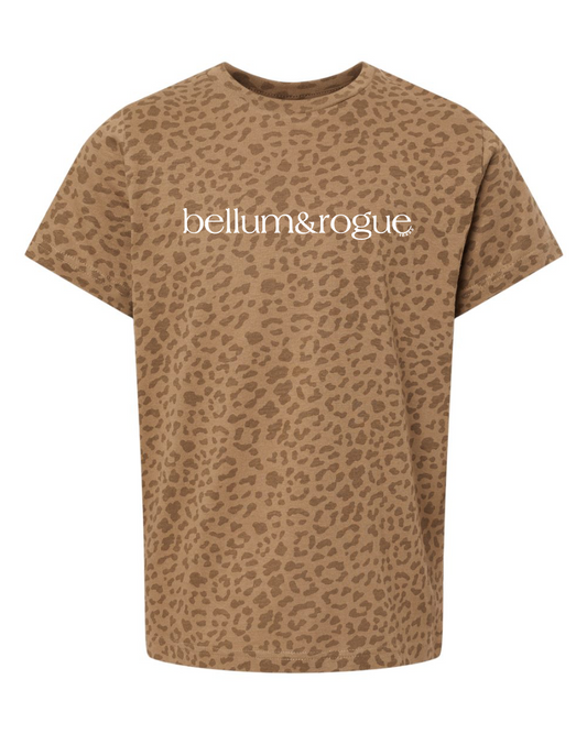 Girls Leopard Simple Logo Tee