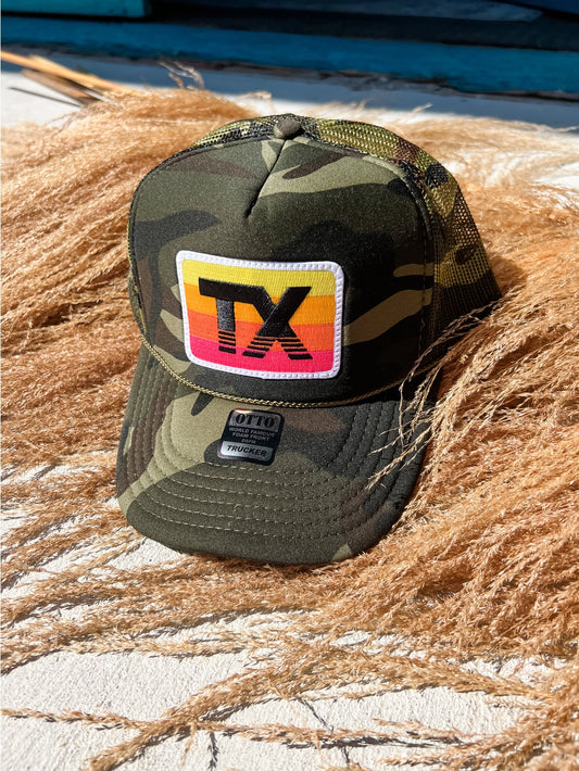 Camo TX Patch Trucker Hat