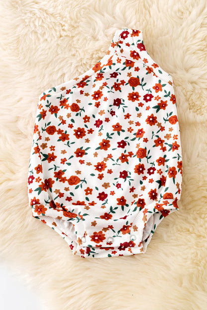 Baby Girls Floral One Shoulder Romper