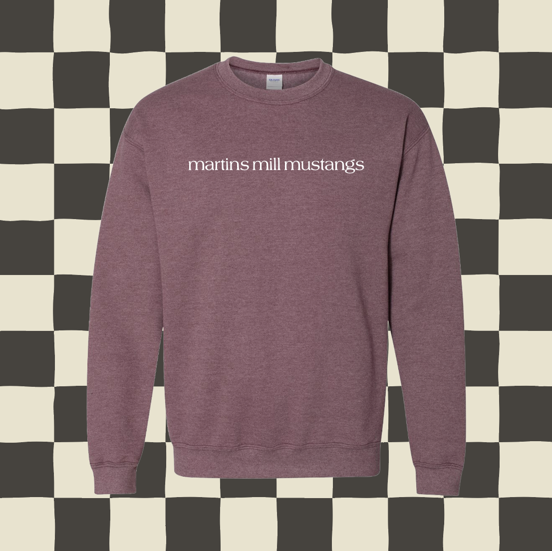 Simple Logo Martins Mill Mustangs Sweatshirt