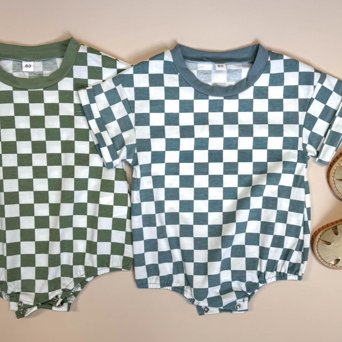 Baby Boys Checkered Onesie