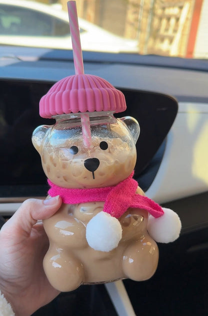 Glass Winter Bear Cup
