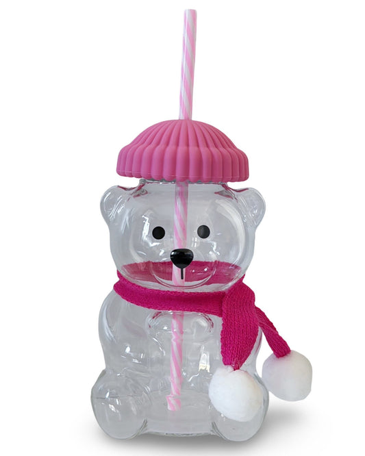 Glass Winter Bear Cup