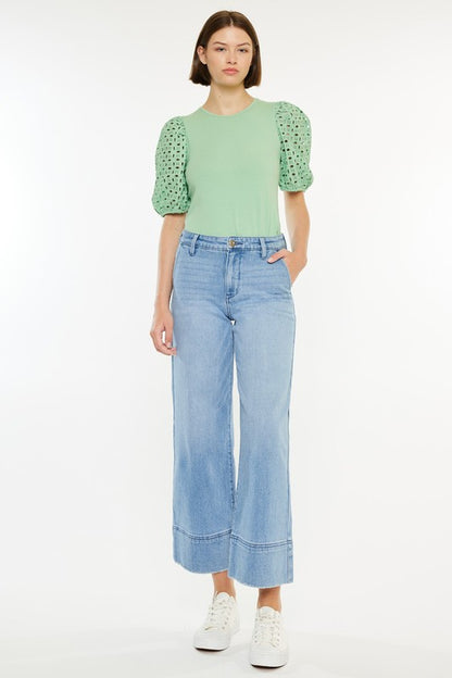 Kancan Darla LW Crop Wide Leg Jeans