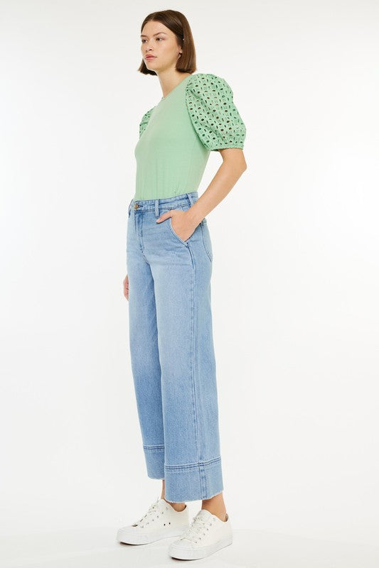 Kancan Darla LW Crop Wide Leg Jeans