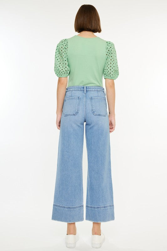 Kancan Darla LW Crop Wide Leg Jeans