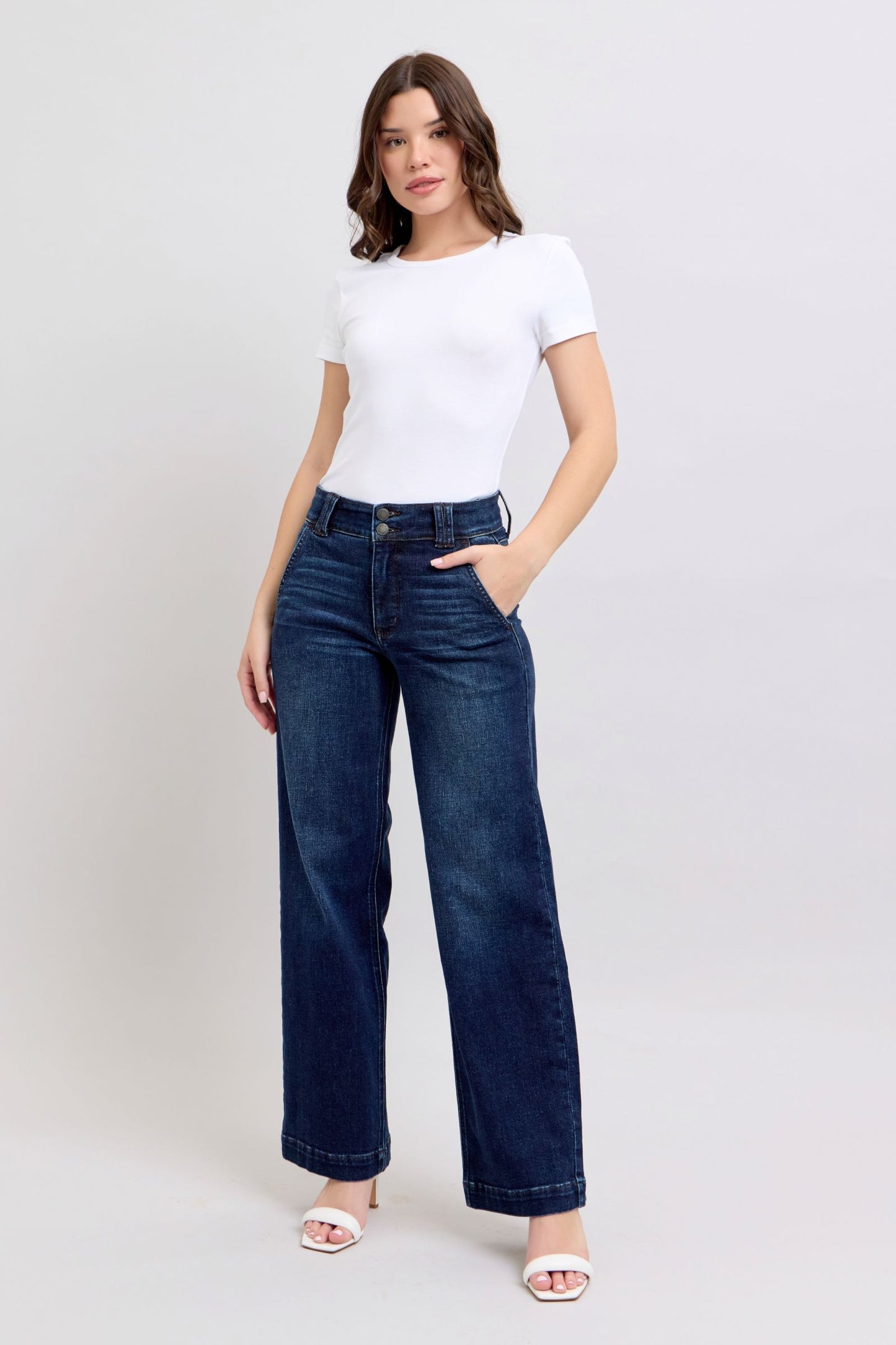 Judy Blue Leland DW Wide Leg Jeans