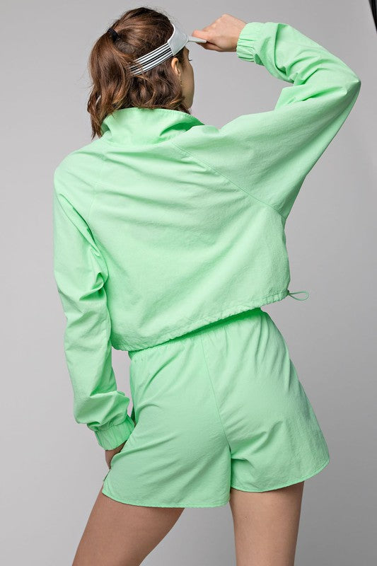 **SALE!!** Quarter Zip Windbreaker Crop Pullover (Size XLarge)