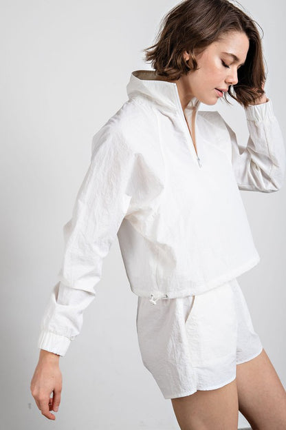 **SALE!!** Quarter Zip Windbreaker Crop Pullover (Size XLarge)