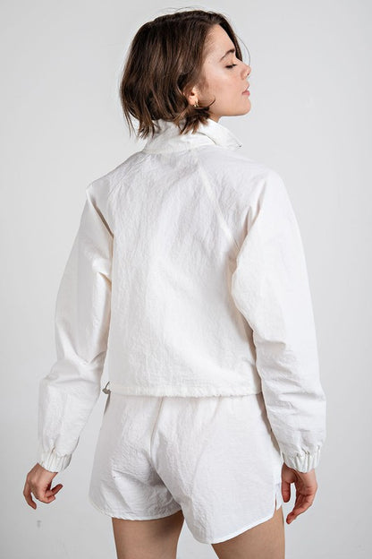 **SALE!!** Quarter Zip Windbreaker Crop Pullover (Size XLarge)