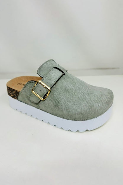 Jutta Suede Platform Mule