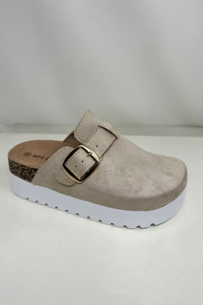 Jutta Suede Platform Mule