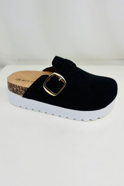 Jutta Suede Platform Mule