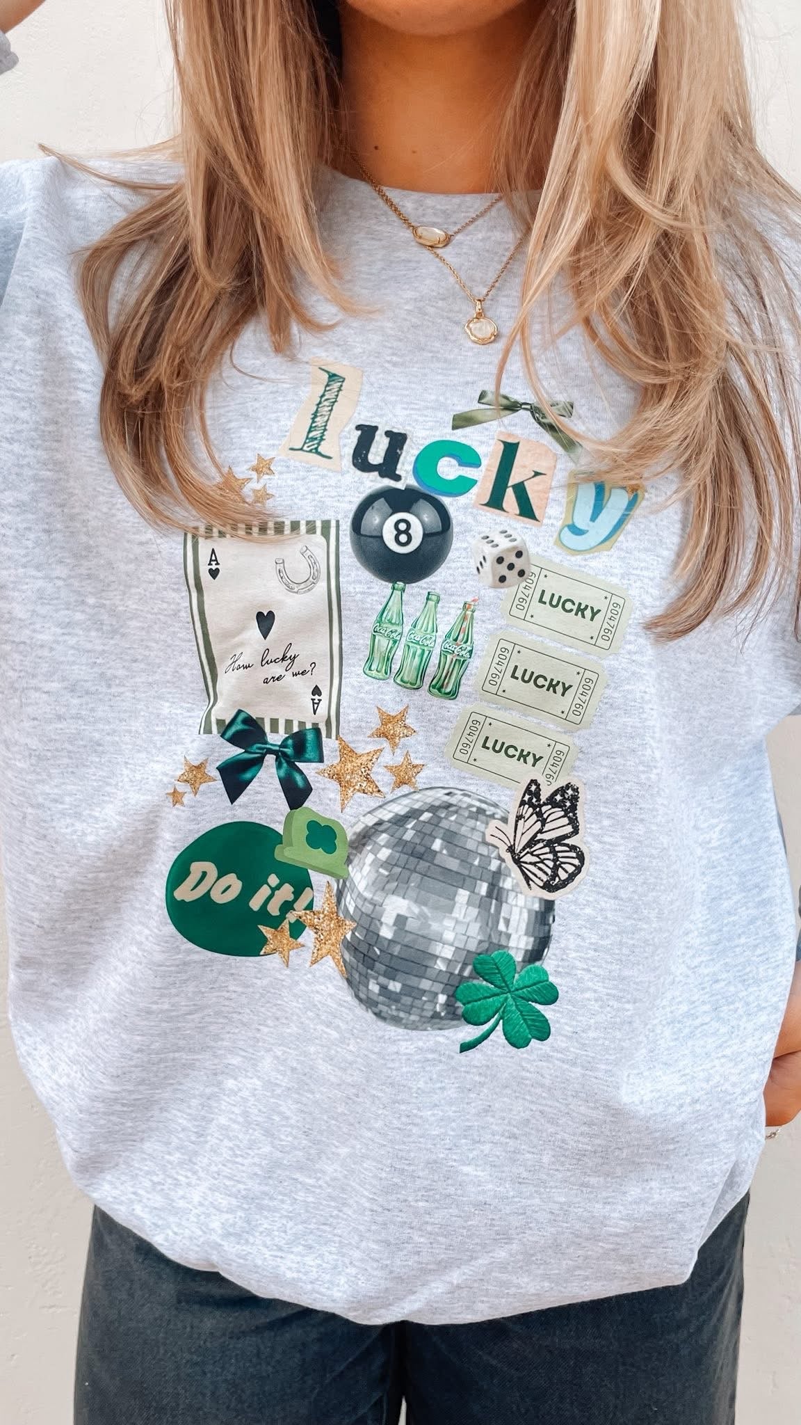 Lucky Collage Sweatshirt