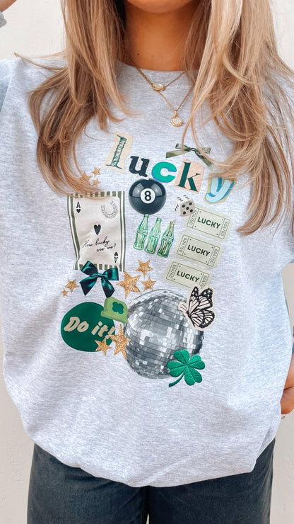 Lucky Collage Sweatshirt