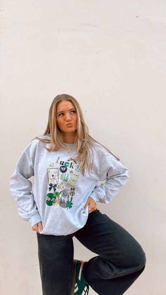 Lucky Collage Sweatshirt