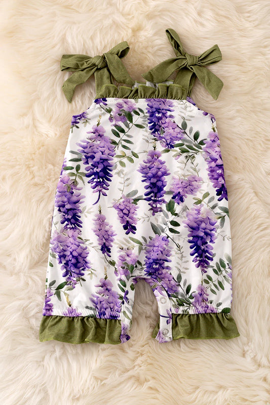 Baby Girls Lilac Flower Jumpsuit