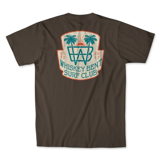 Whiskey Bent Hat Co. Surf Club Brown Tee