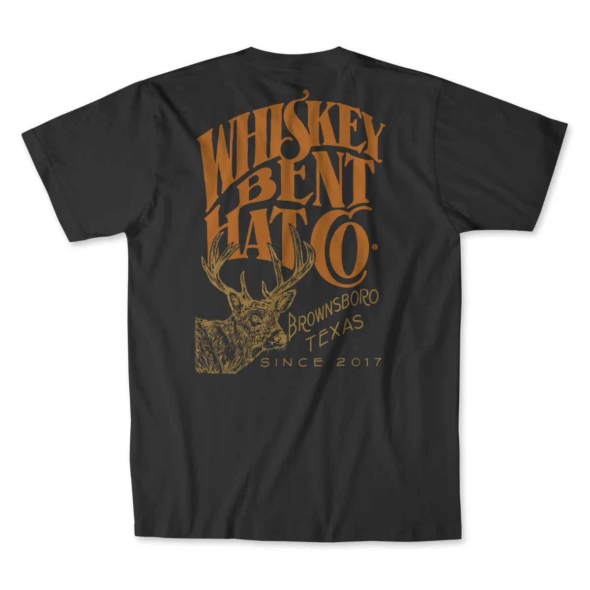 Whiskey Bent Hat Co. Buck Black Tee