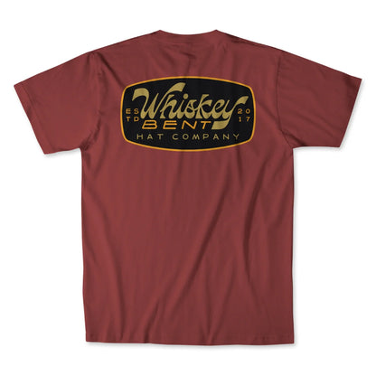 Whiskey Bent Hat Co. Damon Maroon Tee
