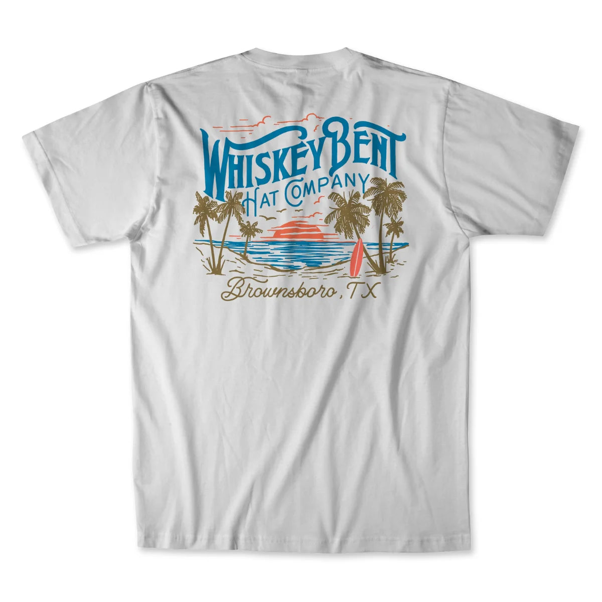 Whiskey Bent Hat Co. Beach Front White Tee