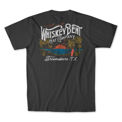 Whiskey Bent Hat Co. Beach Front Charcoal Tee