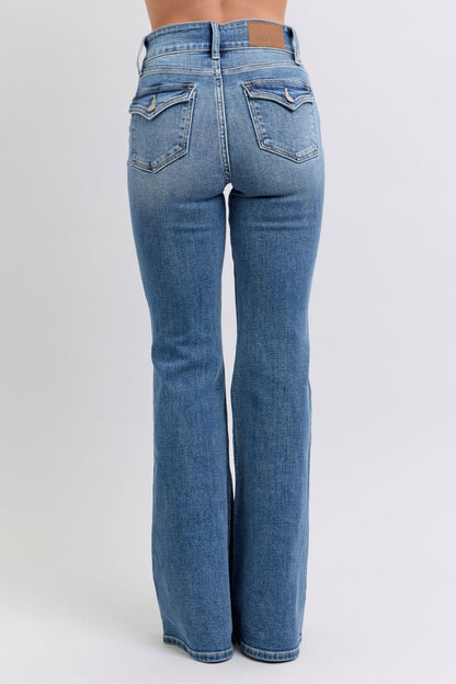 Judy Blue Chowchilla Flip Pocket Flare Jeans