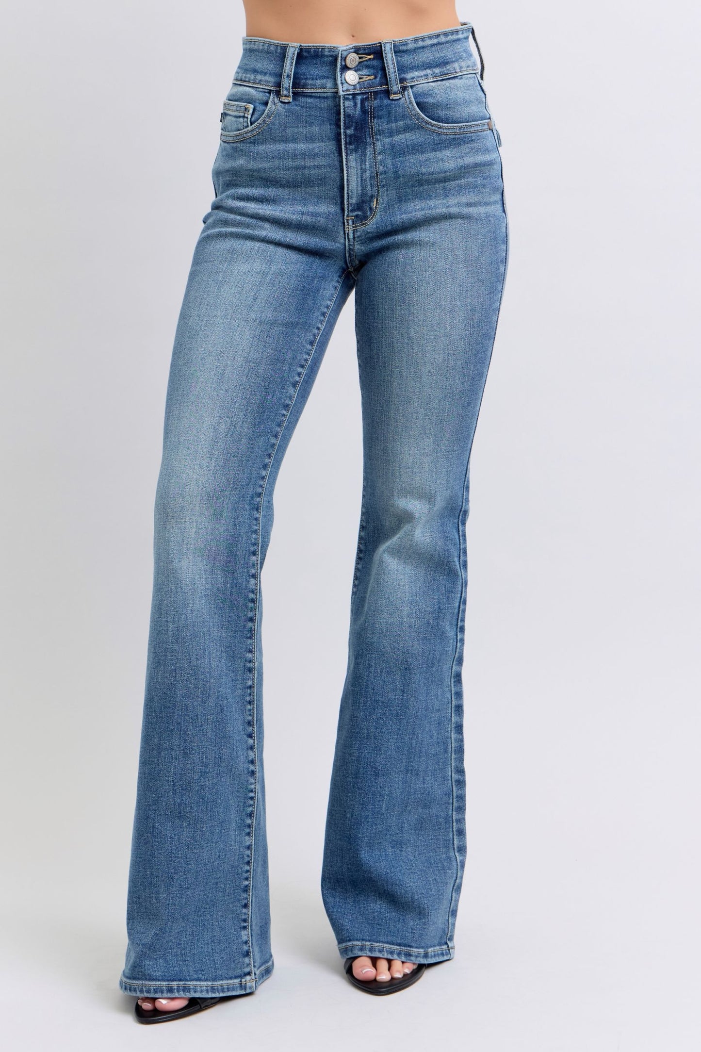 Judy Blue Chowchilla Flip Pocket Flare Jeans