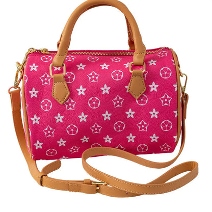 Girls Floral Cylinder Pink Bag