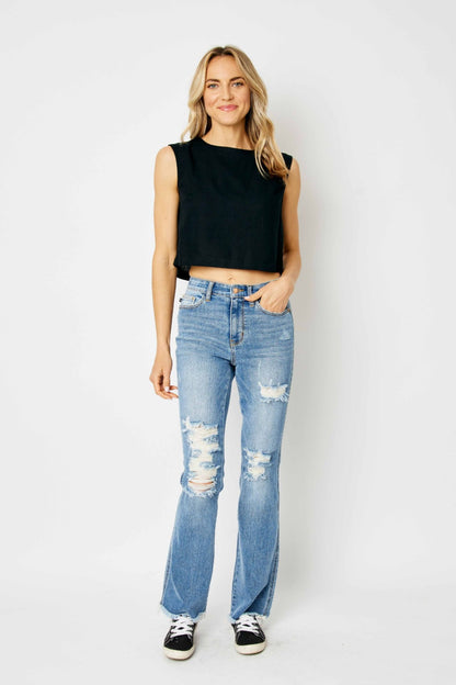 Judy Blue Morehouse Distressed Bootcut Jeans