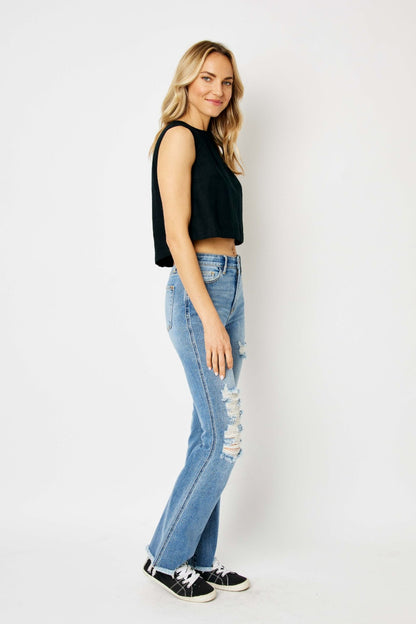 Judy Blue Morehouse Distressed Bootcut Jeans