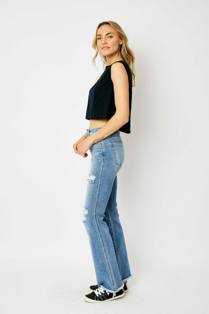 Judy Blue Morehouse Distressed Bootcut Jeans