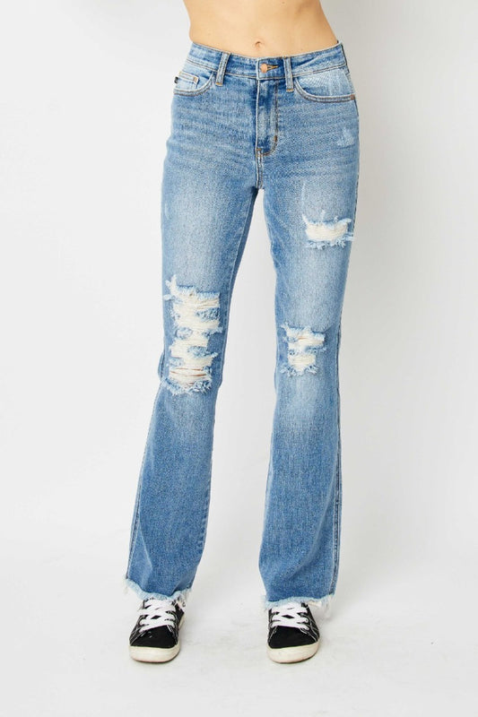 Judy Blue Morehouse Distressed Bootcut Jeans