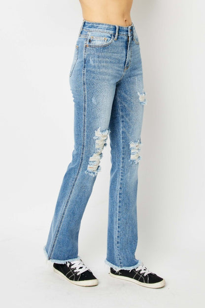 Judy Blue Morehouse Distressed Bootcut Jeans